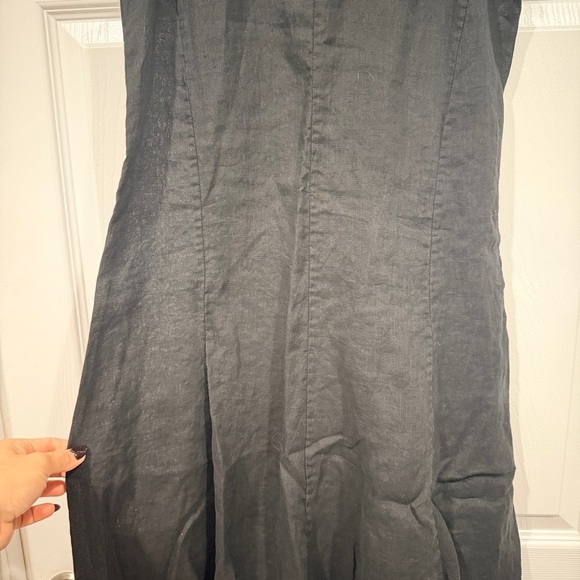 Eileen Fisher | 100% Irish linen Black Petite Dress - Picture 3 of 9
